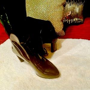 Nine West patent leather, tall boots, size, 10 1/2